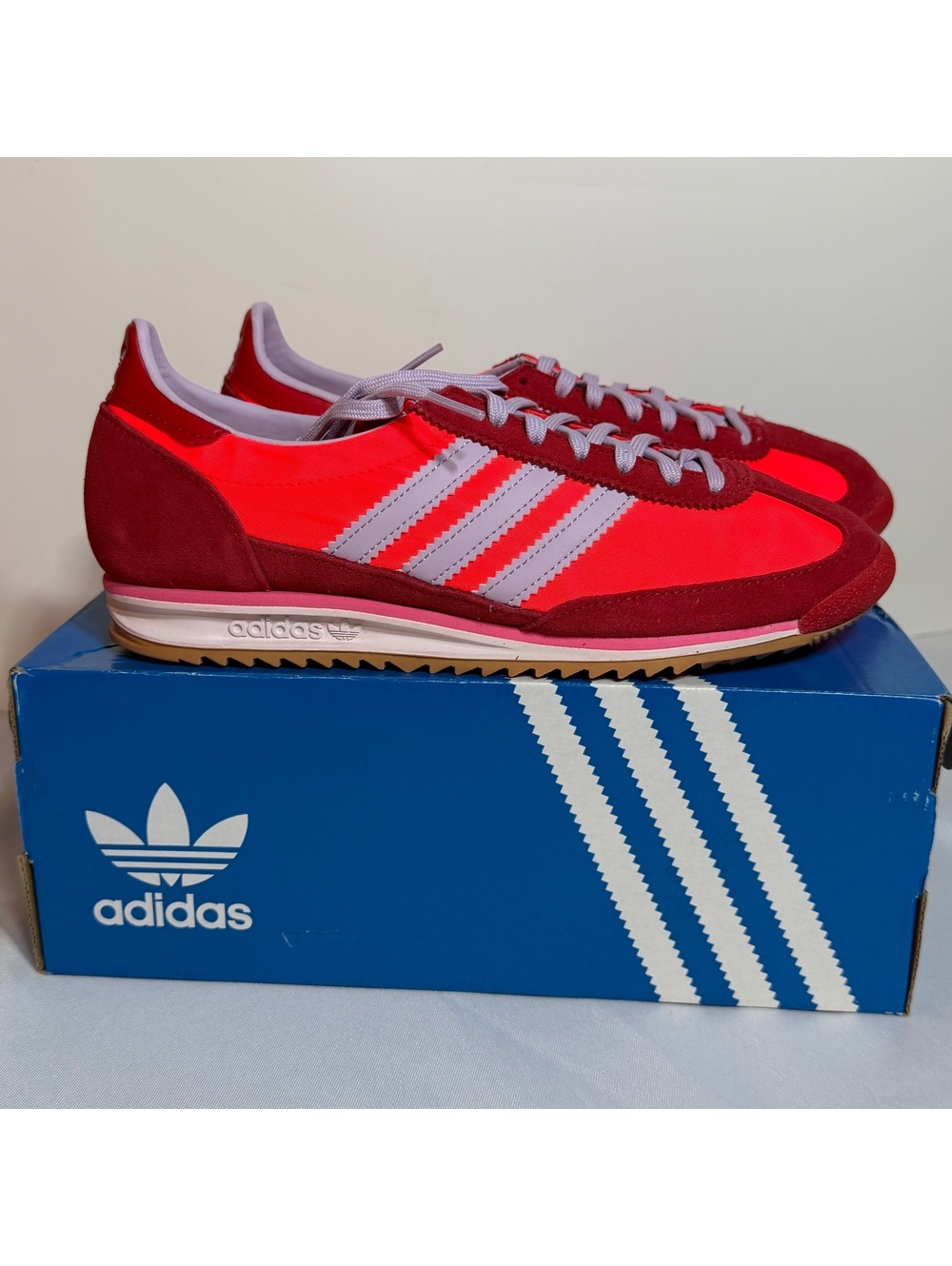 Adidas SL 72 OG W Solar Red Ice Lavender Sz 7 Women’s New